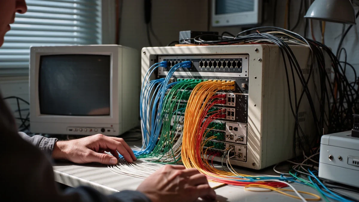 Engineer's hands sketching a looped node diagram in a notebook beside a code-filled monitor in a warm graphite studio, one amber arrow marking the agent's decision point.