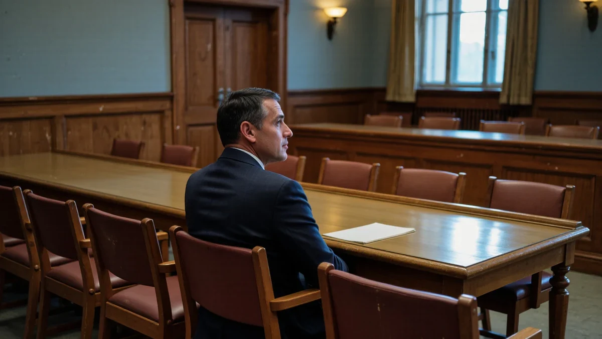 A Senate hearing room in warm afternoon light, senators' nameplates and water glasses arrayed along the dais before wooden paneling.